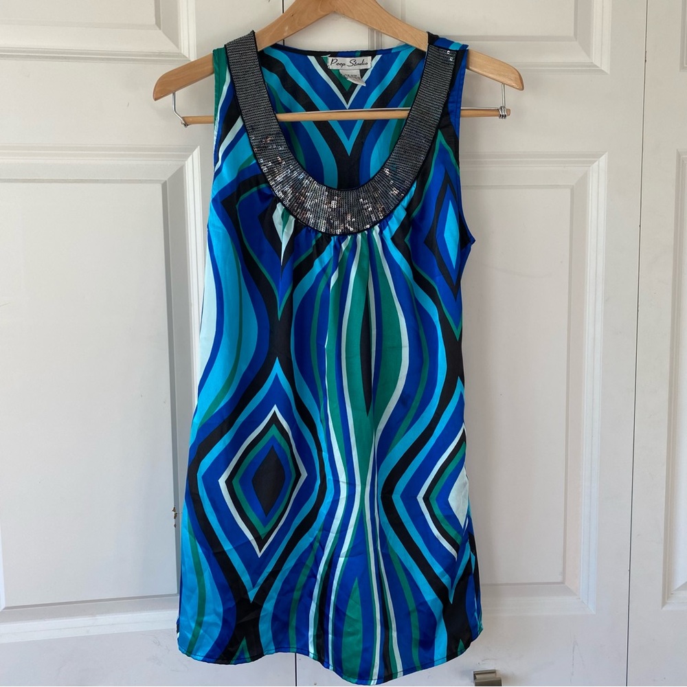 Blue Design Top